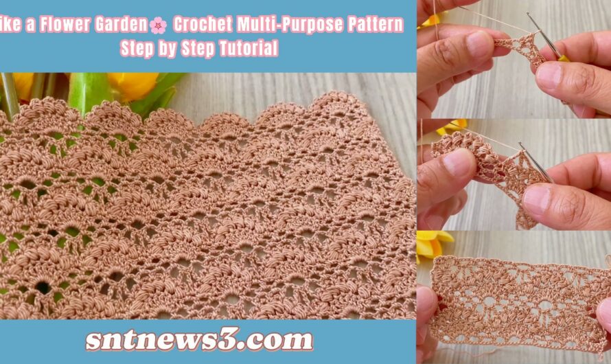 Like a Flower Garden🌸 Crochet Multi-Purpose Pattern Step by Step Tutorial