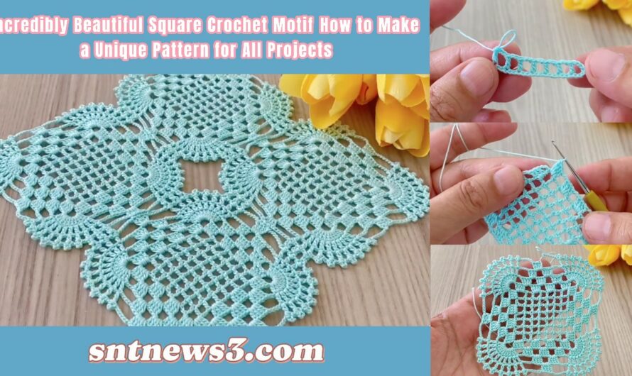 🩵Incredibly Beautiful Square Crochet Motif🩵 How to Make a Unique Pattern for All Projects