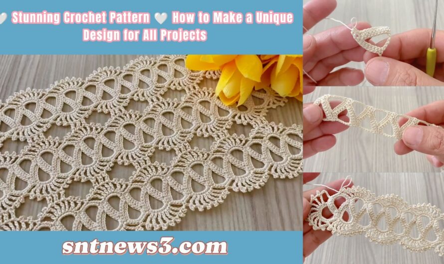 🤍 Stunning Crochet Pattern 🤍 How to Make a Unique Design for All Projects